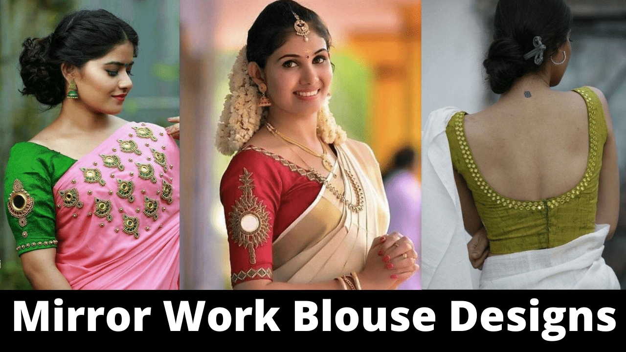 mirror work blouse design Images